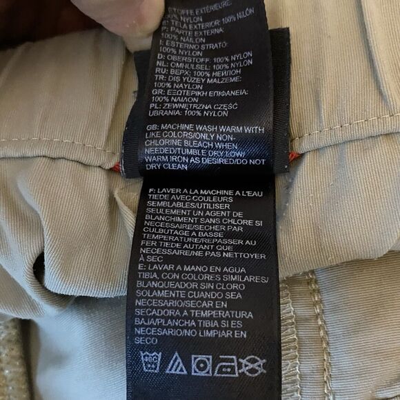 NF Sz XL Convertible Zip Tan Cargo Many Pockets Ankle Zip Gusset 40 X 32” Belted - Picture 12 of 16